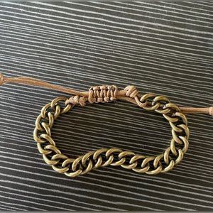 Brass chain bracelet